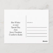 Oranje Blue Green Generic Birthday Briefkaart (Achterkant)