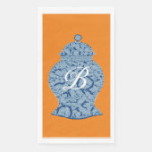 Oranje Blue Jar Ginger Jars Mosaic Servet (Voorkant)