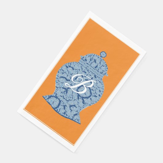 Oranje Blue Jar Ginger Jars Mosaic Servet (Hoek)