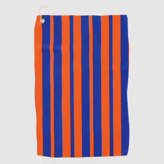 Oranje Blue Stijlvolle Strepen Patroonontwerp Golfhanddoek