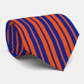 Oranje Blue Stijlvolle Strepen Patroonontwerp Stropdas