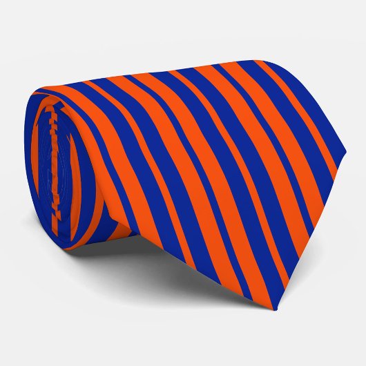 Oranje Blue Stijlvolle Strepen Patroonontwerp Stropdas