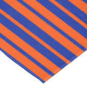 Oranje Blue Stijlvolle Strepen Patroonontwerp Tafelkleed (Gekanteld)