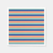 Oranje & Blue Stripes servetten (Voorkant)