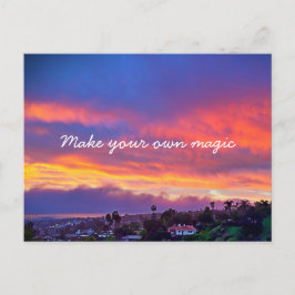 Oranje Blue Sunset Photography Maak Je Eigen Magie Briefkaart