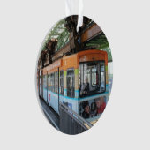 Oranje Blue Wuppertal Floating Train Ornament (voorkant)