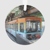 Oranje Blue Wuppertal Floating Train Ornament (achterkant)