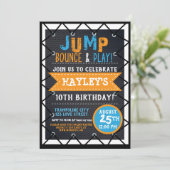 Oranje & BlueJump & Play Trampoline Park Bounce Kaart (Staand voorkant)