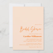 Oranje Blush Abstract Checkerboard Vrijgezellenfee Kaart (Voorkant)