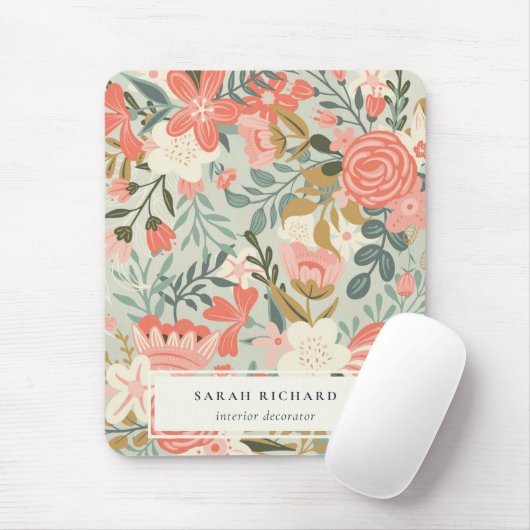 Oranje Blush Blauwgroen Blue Green Lace Ambrosia F Muismat (Met muis)