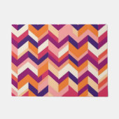 Oranje Blush Magenta Chevron Deurmat (Voorkant)
