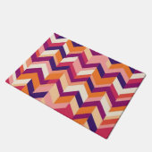 Oranje Blush Magenta Chevron Deurmat (Schuin)