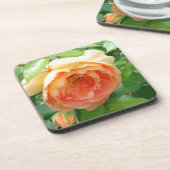 Oranje Blush Roos Drankjes Onderzetter (Linkerzijde)