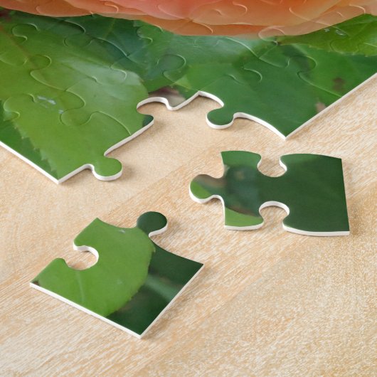 Oranje Blush Roos Legpuzzel (Zijkant)