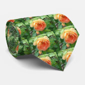 Oranje Blush Roos Stropdas (Opgerold)