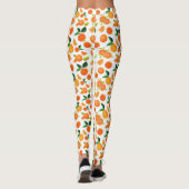 Oranje bodempatroon van citrusvruchten leggings (Achterkant)