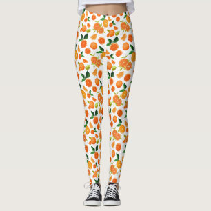Oranje bodempatroon van citrusvruchten leggings
