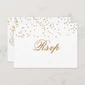 Oranje boeketbloem - Wedding RSVP (Voorkant / Achterkant)