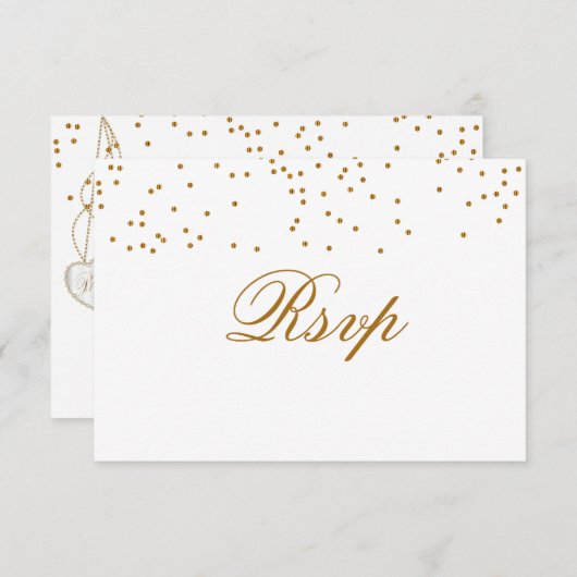 Oranje boeketbloem - Wedding RSVP (Voorkant / Achterkant)