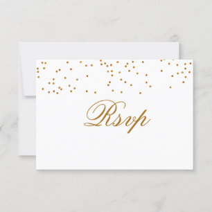 Oranje boeketbloem - Wedding RSVP Kaartje