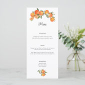 Oranje boerderij bruiloft event menu Platte Kaart (Staand voorkant)