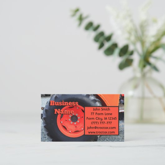 Oranje Boerderij Visitekaartje (Staand voorkant)