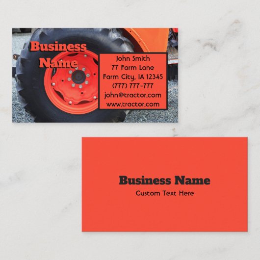 Oranje Boerderij Visitekaartje (Voorkant / Achterkant)