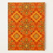 Oranje Boho Abstract Bloem Decoratief Planner (Achterkant)