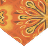 Oranje Boho Abstract Bloem Decoratief Tafelkleed (Gekanteld)