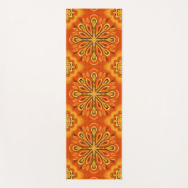 Oranje Boho Abstract Bloem Decoratief Yogamat