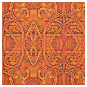 Oranje BoHo Abstract Stof