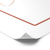 Oranje Boho Cactus Couples Douche Welkomstbord Poster (Hoek)