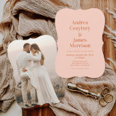 Oranje Boho Disco bruiloft Kaart