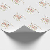 Oranje boho liefde in bloei bruids douche naam ret cadeaupapier (Hoek)