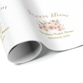 Oranje boho liefde in bloei bruids douche naam ret cadeaupapier (Rol Hoek)