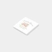 Oranje boho liefde in bloei bruidsfeest naam retro post-it® notes (Schuin)