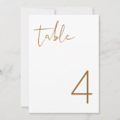 ORANJE Boho minimalistisch tabelnummer INDIE Kaart (Voorkant)