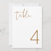 ORANJE Boho minimalistisch tabelnummer INDIE Kaart (Achterkant)