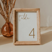 ORANJE Boho minimalistisch tabelnummer INDIE Kaart