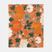 Oranje Boho Pompoen Herfst Bloempatroon