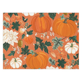 Oranje Boho Pompoen Herfst Bloempatroon Tafelkleed
