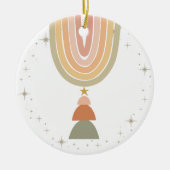 Oranje Boho Rainbow Arch Tree Ornament (Voorkant)