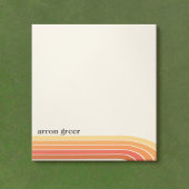 Oranje Boho Retro Stripes Notitieblok