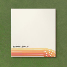 Oranje Boho Retro Stripes Notitieblok