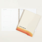 Oranje Boho Retro Stripes Planner (Display)