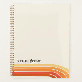 Oranje Boho Retro Stripes Planner