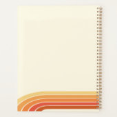 Oranje Boho Retro Stripes Planner (Achterkant)