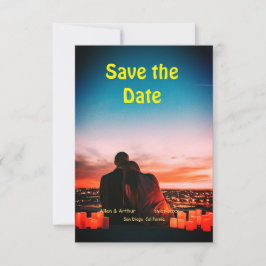 oranje boho save the date QR voeg website naam fot