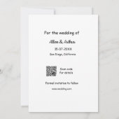 oranje boho save the date QR voeg website naam fot (Achterkant)