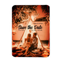 oranje boho save the date QR voeg website naam fot